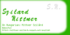 szilard mittner business card